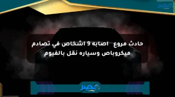 حادث مروع │ إصابة 9 أشخاص في تصادم ميكروباص وسيارة نقل بالفيوم